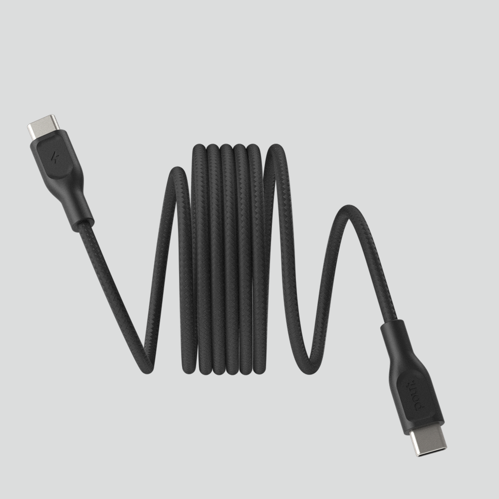 ElectroBoost - Magnetic 100W PD USB-C to USB-C Self-Winding Cable