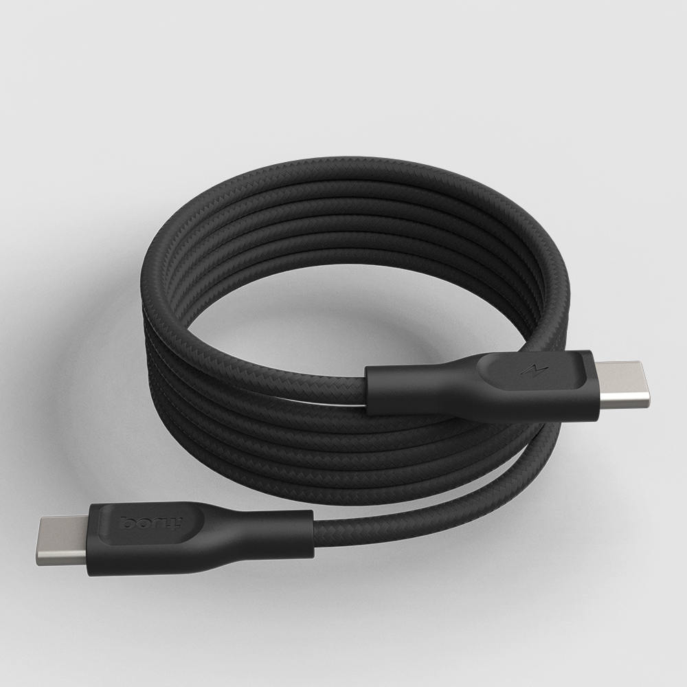 ElectroBoost - Magnetic 100W PD USB-C to USB-C Self-Winding Cable