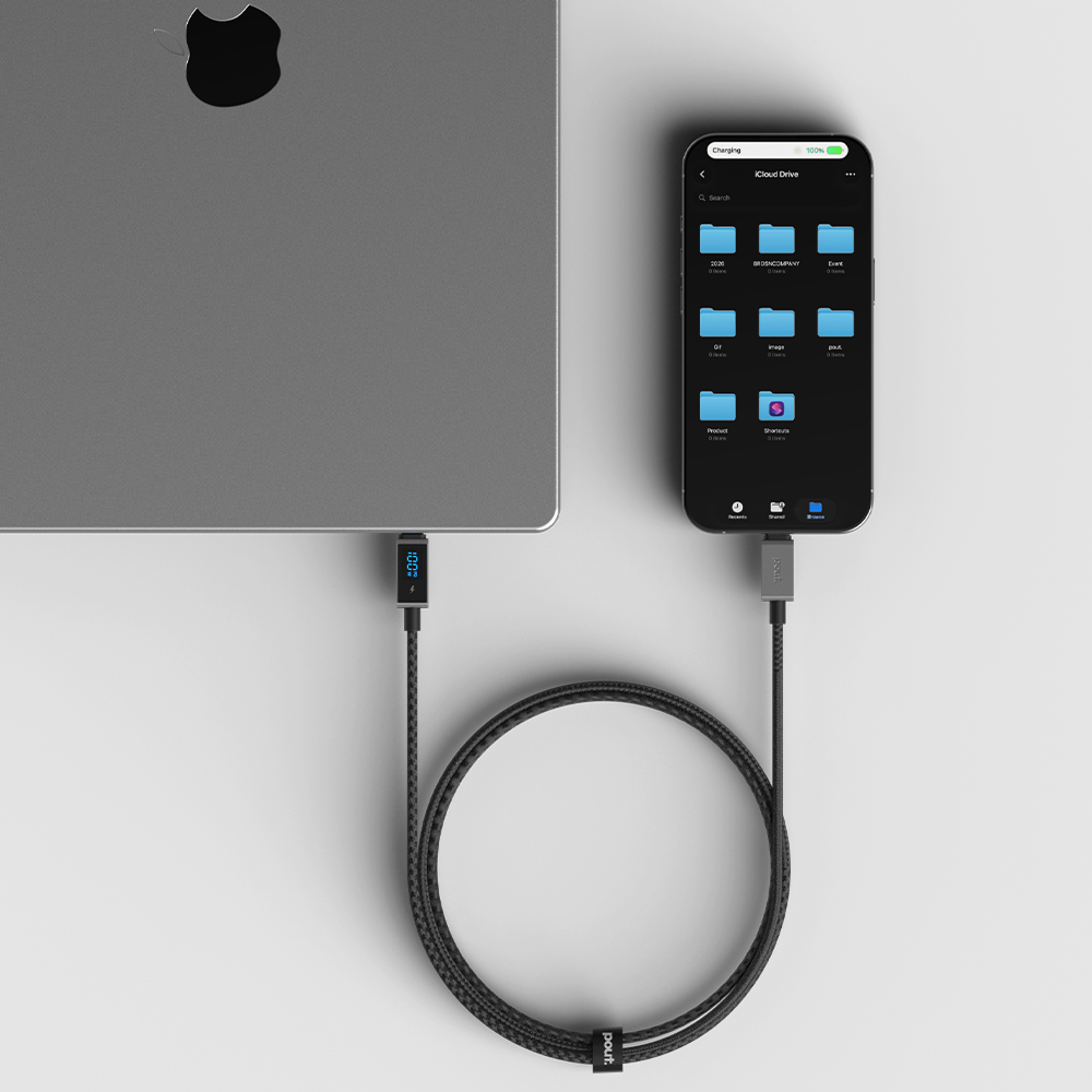 ElectroBoost - LED Display 100W PD USB-C to USB-C Data Cable