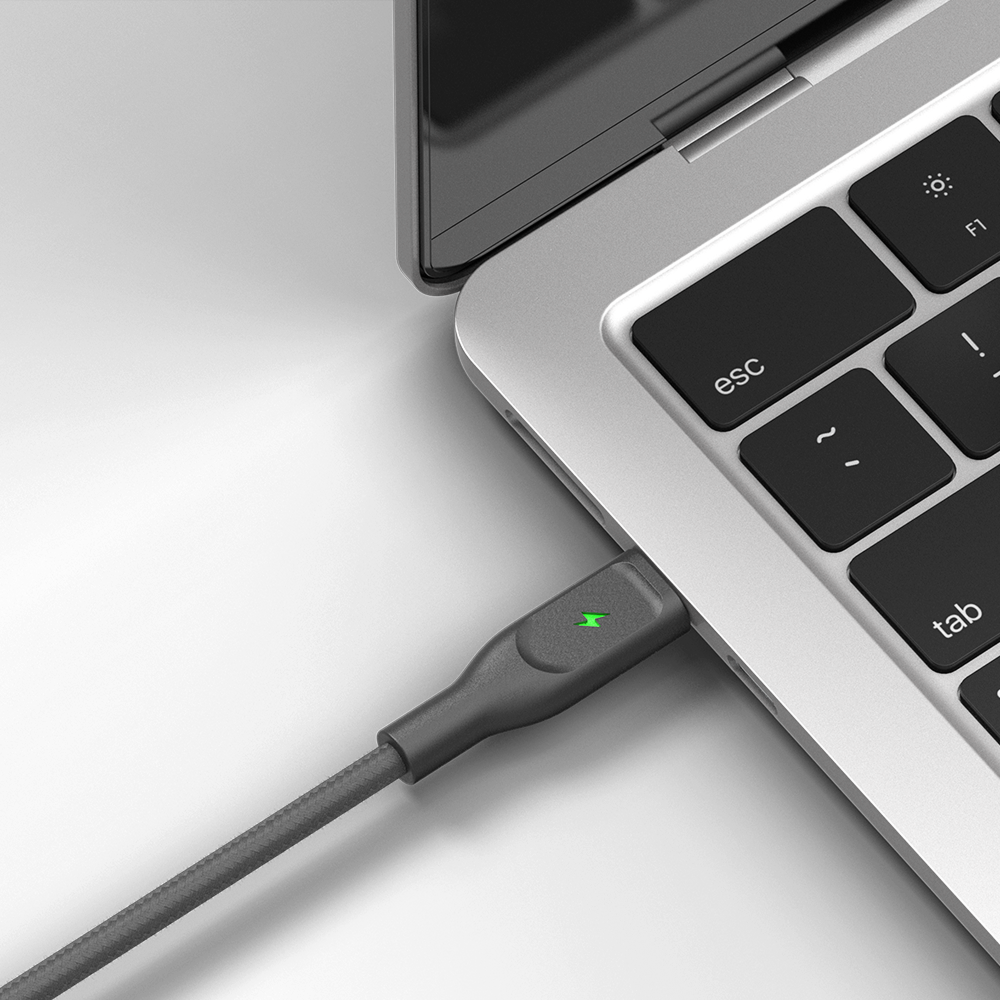 ElectroBoost - Thunderbolt LED 100W PD USB-C to USB-C Data Cable