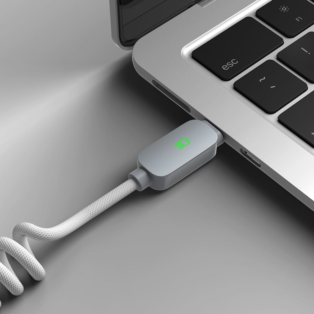 ElectroBoost Flex - 240W PD3.1 Coiled USB-C to USB-C Cable