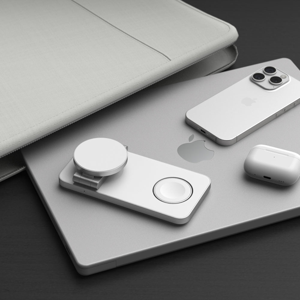 Designed for portability, this foldable charging station is slim and lightweight, making it an ideal travel companion. Its compact size fits easily into any bag or suitcase, allowing you to stay powered up wherever you go.