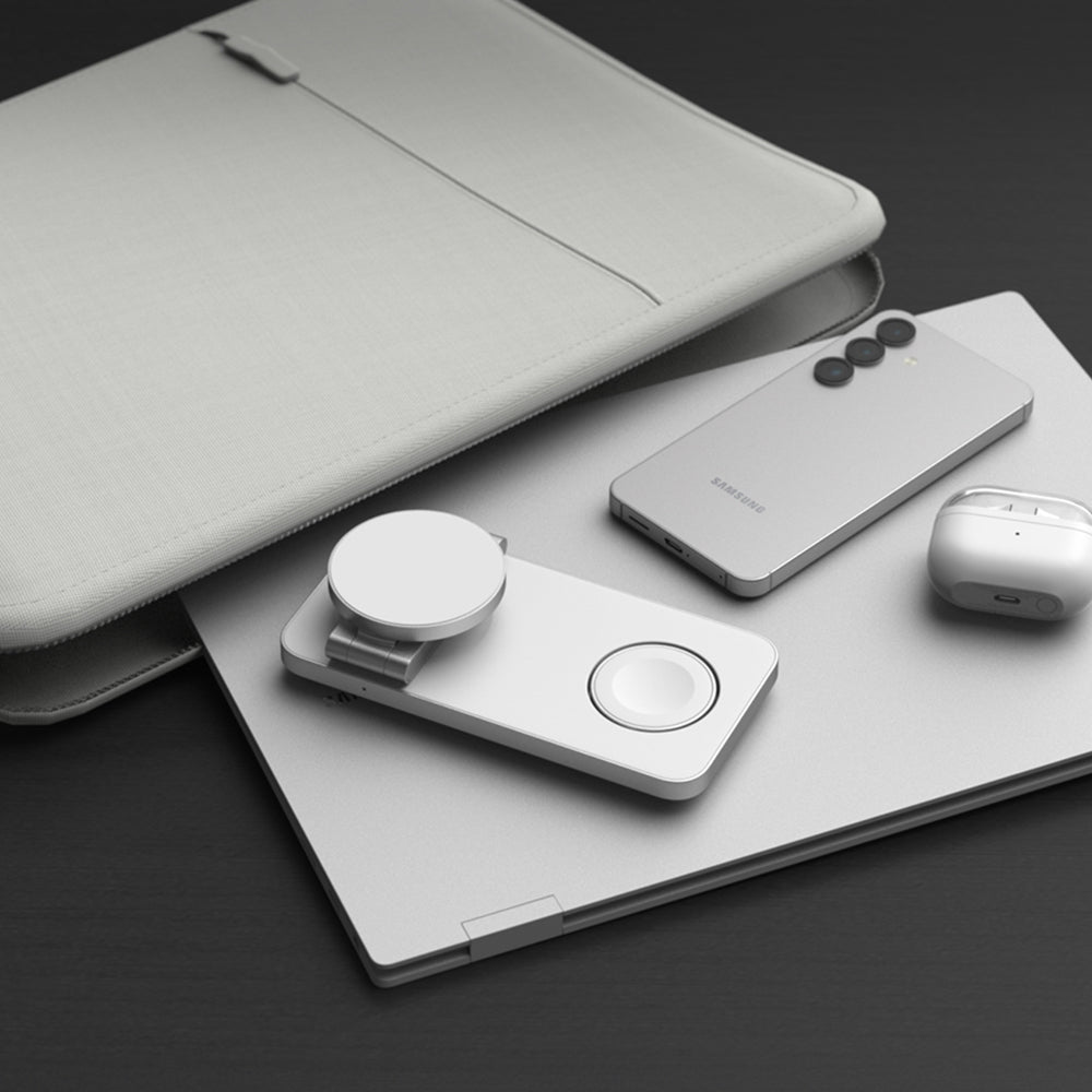 Designed for portability, this foldable charging station is slim and lightweight, making it an ideal travel companion. Its compact size fits easily into any bag or suitcase, allowing you to stay powered up wherever you go.