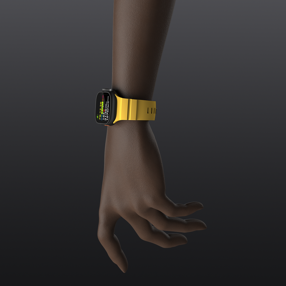 Crafted from skin-friendly, soft premium silicone. It is lightweight and flexible, naturally contouring to your wrist for comfortable all-day wear.