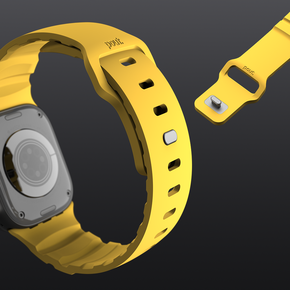 Designed with a clean pin-and-tuck closure and high-strength connectors to ensure the band stays firmly in place, even during rigorous activities.