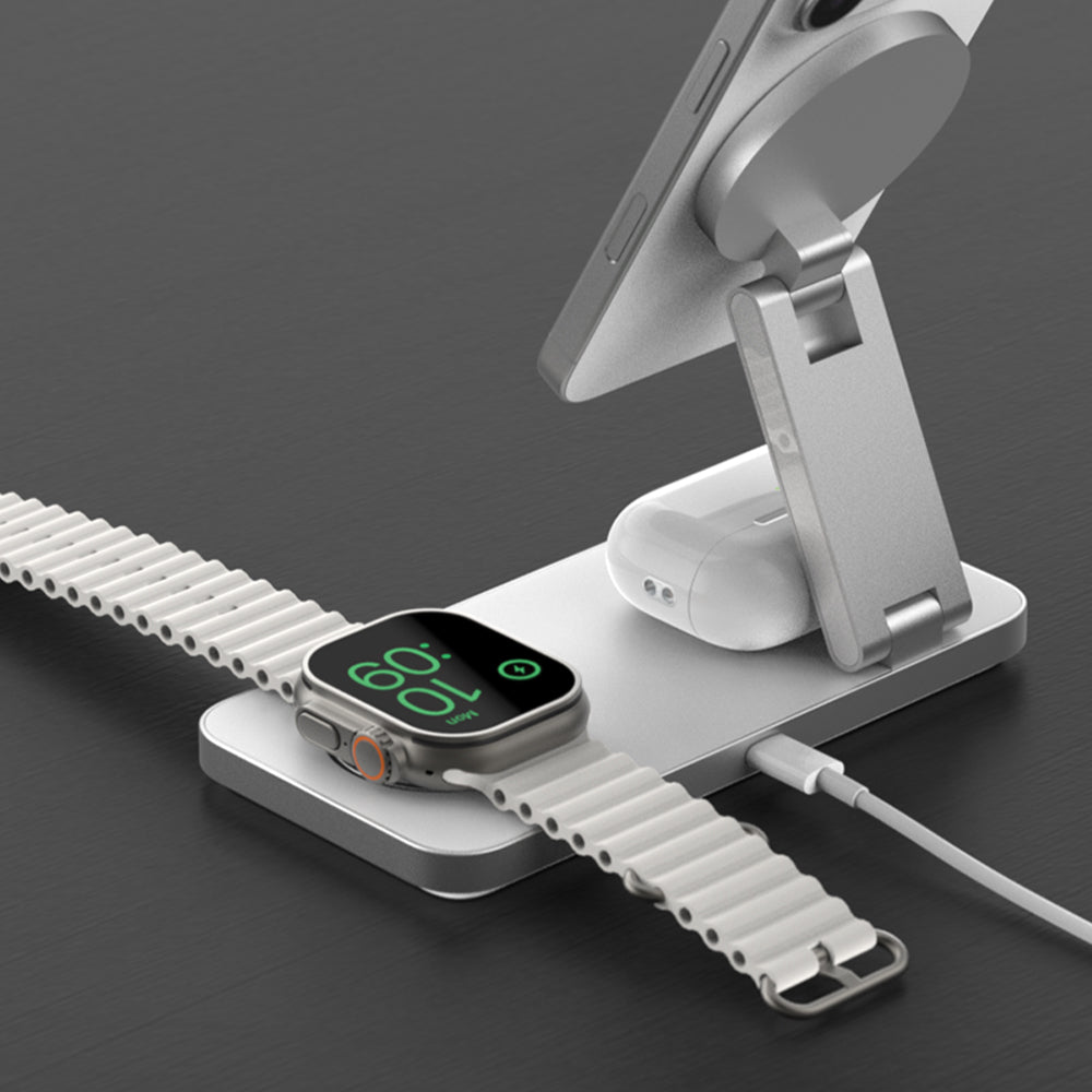 Say goodbye to tangled cables with this all-in-one charging station. By consolidating all your charging needs into a single device, it creates a clean and organized charging solution for your home or office.