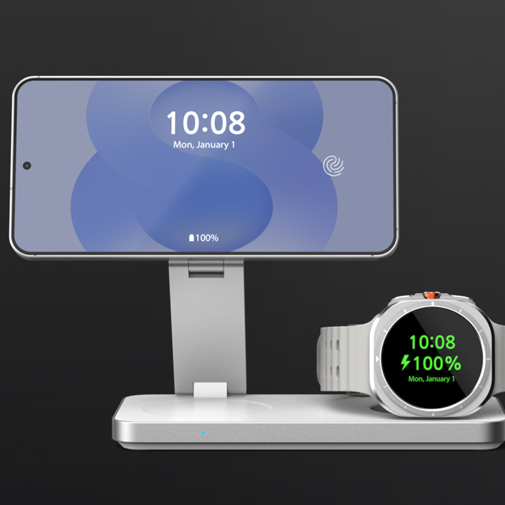 Compatible with Samsung Galaxy Smartphones, the charger allows you to place your phone in landscape mode while charging. Display useful information such as media, notifications, or other features enabled by Always On Display. Perfect for desks, nightstands, or travel use.