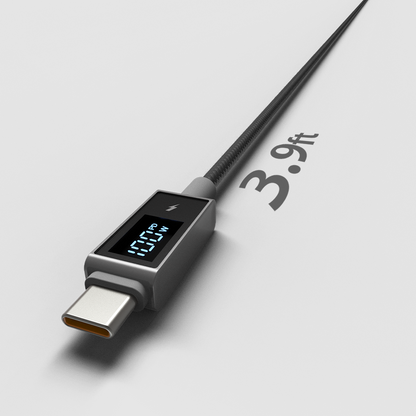 ElectroBoost - LED Display 100W PD USB-C to USB-C Data Cable