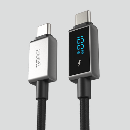 ElectroBoost - LED Display 100W PD USB-C to USB-C Data Cable