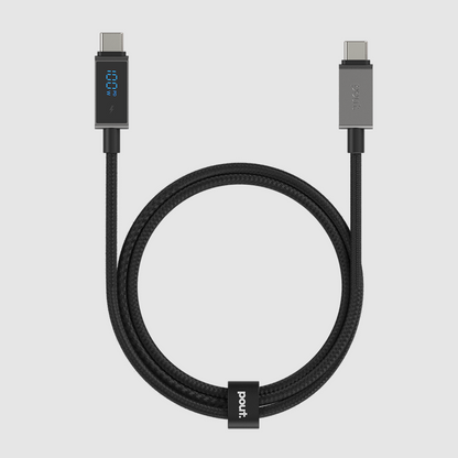 ElectroBoost - LED Display 100W PD USB-C to USB-C Data Cable