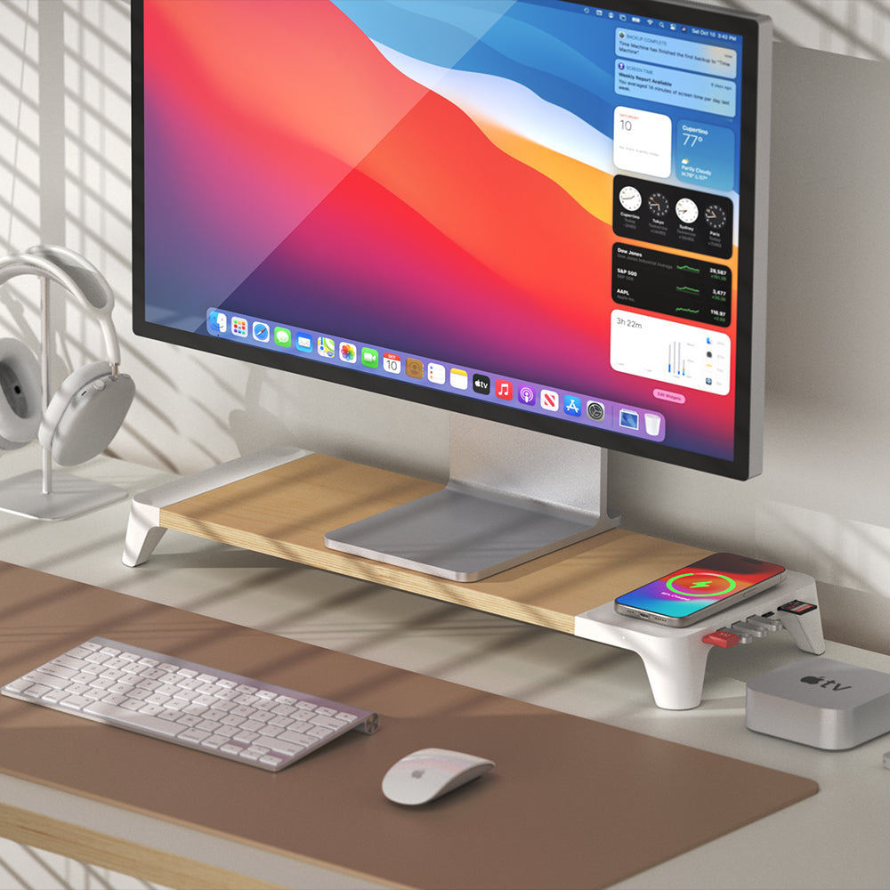 Soft white light indicating current operation of wireless charging pad at all time will let you work peacefully and efficiently
