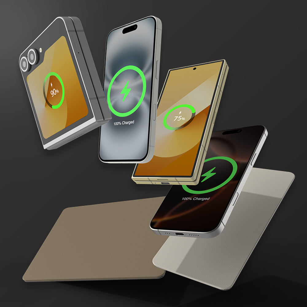 Equipped with an advanced charging control chip, ensuring efficient power delivery while maintaining a low temperature. Compatible with all Qi-enabled devices, including iPhone, Samsung Galaxy, and other Qi-supported smartphones and accessories. 