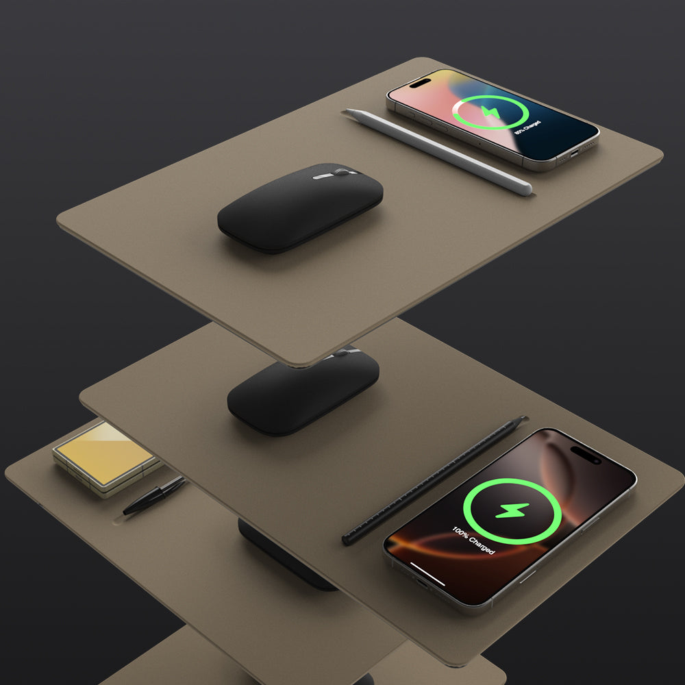 Combines fast wireless charging with a clean, space-saving design, keeping your workspace neat and optimized for productivity.