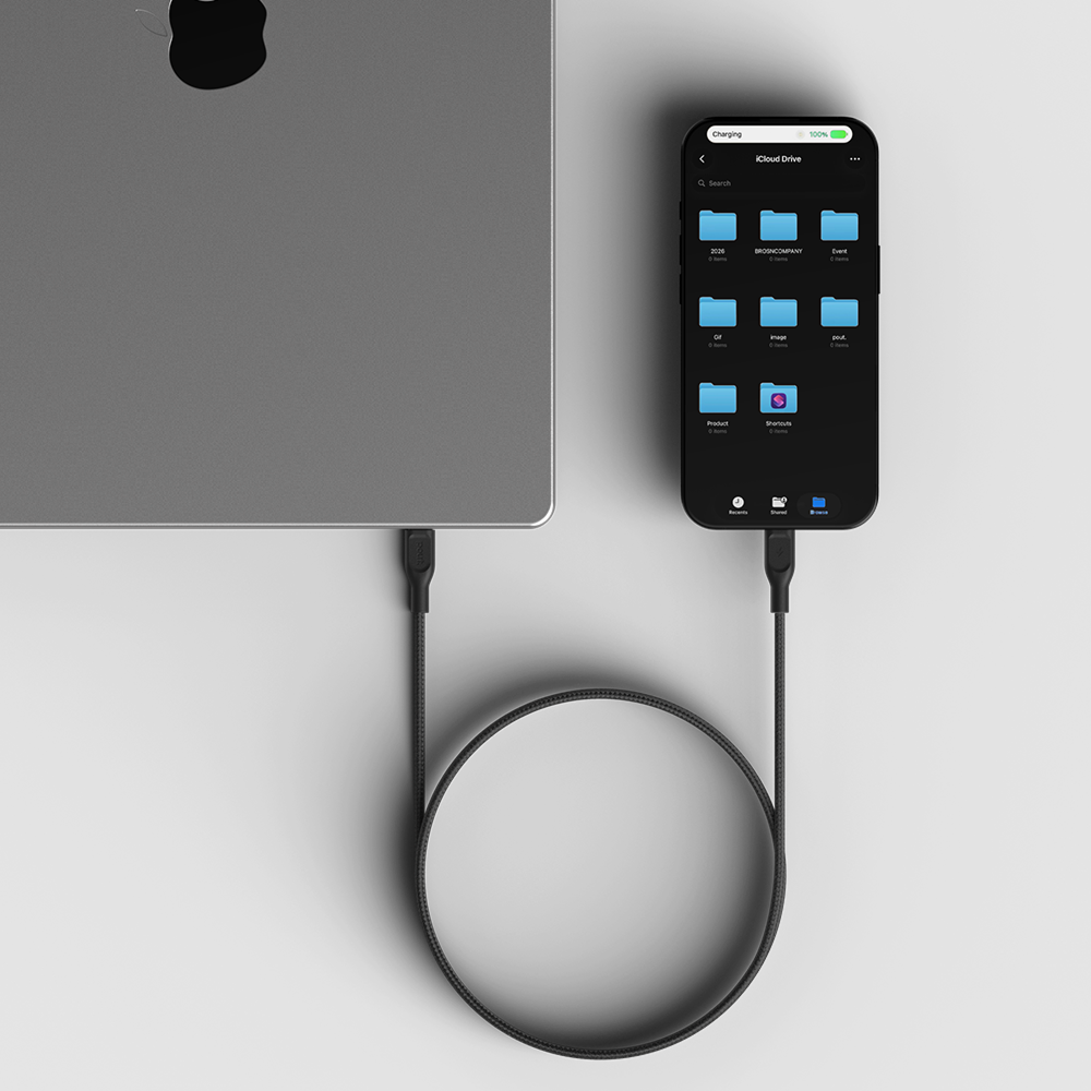 ElectroBoost - Magnetic 100W PD USB-C to USB-C Self-Winding Cable