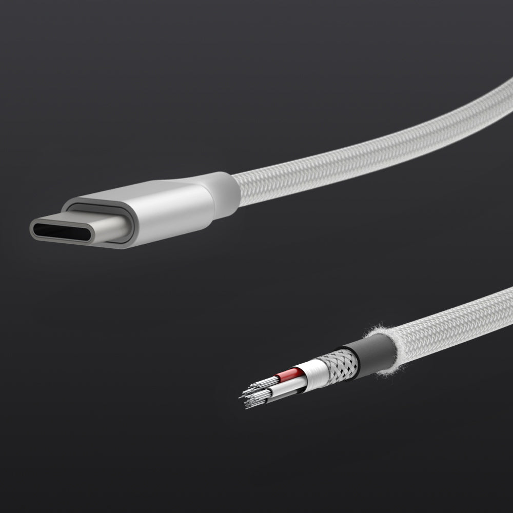 The included fabric-braided Type-C to C charging cable offers durability and flexibility while ensuring efficient power transfer. Its premium design not only lasts longer but also complements the stylish look of the charging pad.