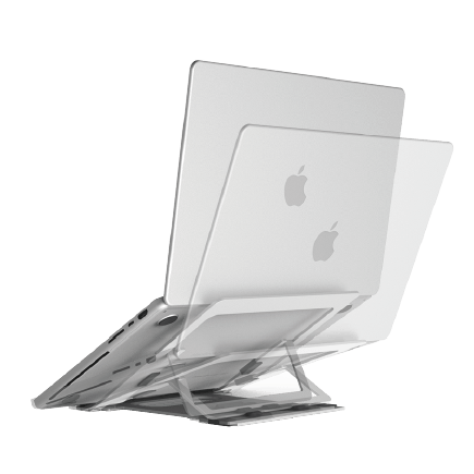 Model : POUT-02301
Size : 240 x 250 x 5mm (W 9.4" x L 9.8" x H 0.2")  
Weight : 560g (1.23lb) 
Material : Aluminium, Silicon  
Supports up to (Size) : 10 – 17 inch 
Laptop Supports up to (Weight) : Up to 5kg (11lb)