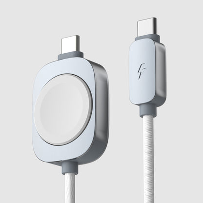 ElectroBoost Duo – 3i-1 100W USB-C to USB-C Cable with Magnetic Charger for Apple Watch & AirPods