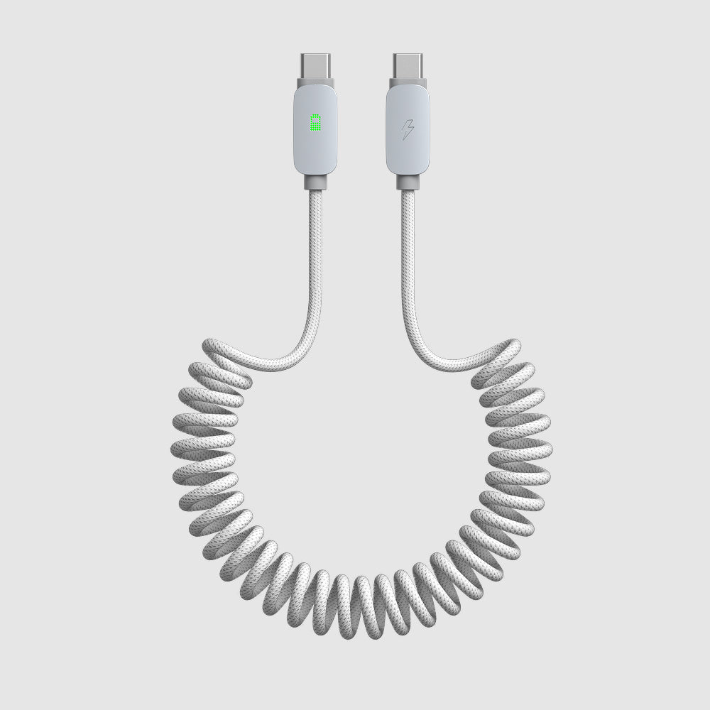 ElectroBoost Flex - 240W PD3.1 Coiled USB-C to USB-C Cable