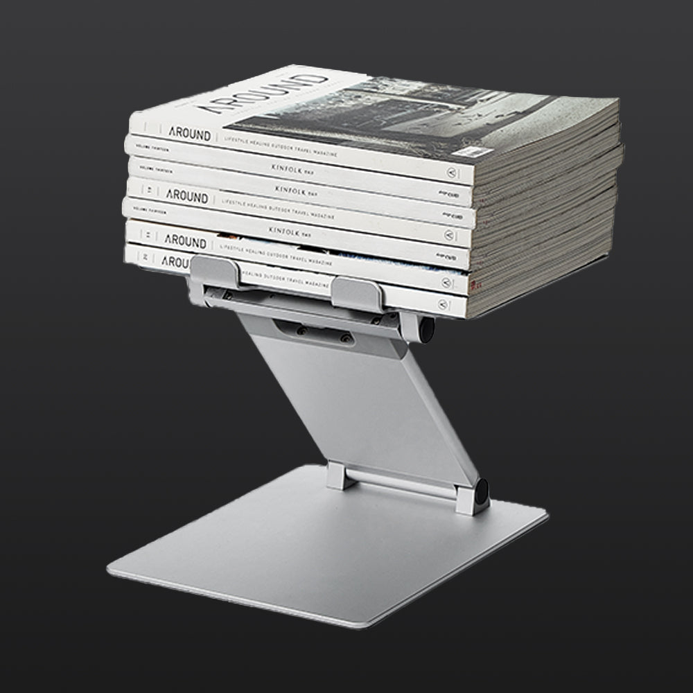 Made from premium aluminum alloy, this stand offers exceptional stability, securely holding laptops up to 11 lbs (5kg). The anti-slip silicone padding prevents scratches and keeps your laptop firmly in place. 